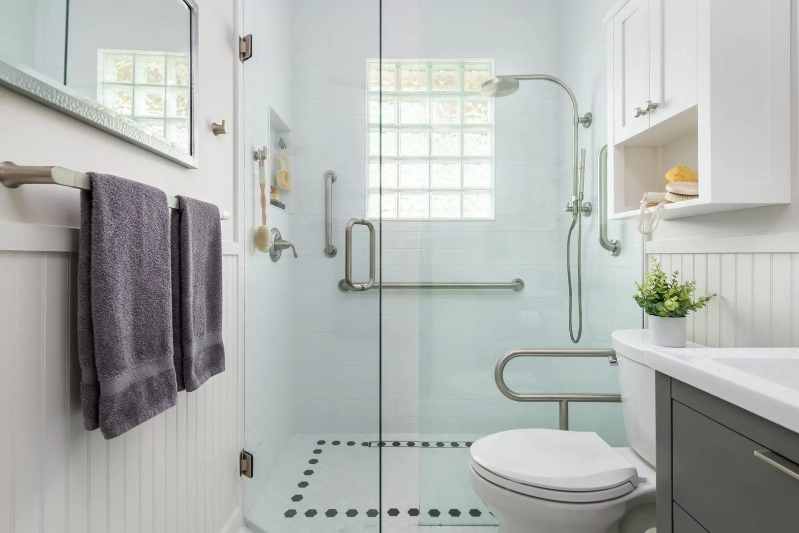 Accessible bathroom renovation, aging in place, Toronto